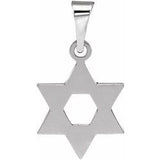 Star of David Charm - 14K White Gold