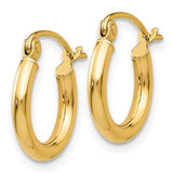 9MM Hoop Earrings - 10K Yellow Gold