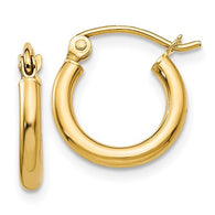 9MM Hoop Earrings - 10K Yellow Gold