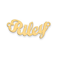 32x14MM Curved Script Nameplate - 14K Yellow Gold