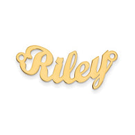 32x14MM Curved Script Nameplate - 10K Yellow Gold