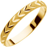 2MM Diamond Cut Ring (Available in sizes 1-3) - 14K Yellow Gold