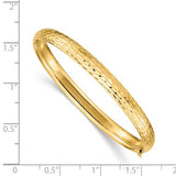 4" Diamond-cut Baby Bangle Bracelet - 14K Yellow Gold
