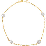 Girl's Gold & Pearl Bracelet 14K Gold