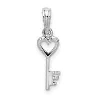 Mini Key to my Heart Charm - Sterling Silver