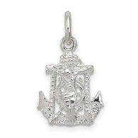 Mini Mariners Crucifix Cross Charm - Sterling Silver