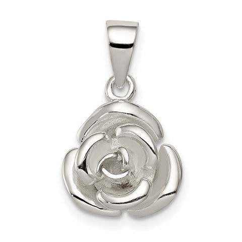 Rose Charm - Sterling Silver