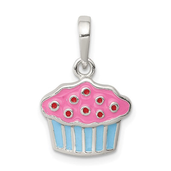 Sterling silver cupcake charm deals