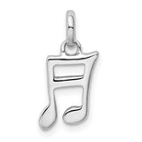 Music Note Charm - Sterling Silver