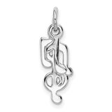 Music Notes Charm - Sterling Silver