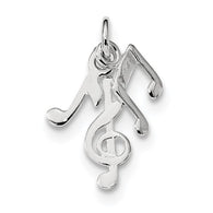 Music Notes Charm - Sterling Silver