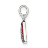 Mini Watermelon Charm - Sterling Silver