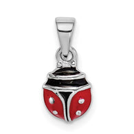 Mini Red Ladybug Charm - Sterling Silver