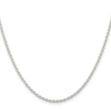 1.8MM Rope Chain - Sterling Silver