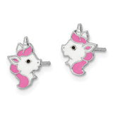 Mini Unicorn Earrings - Sterling Silver