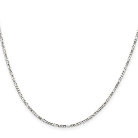 1.75MM Figaro Chain - Sterling Silver