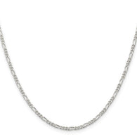 2.25MM Figaro Chain - Sterling Silver