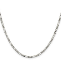 2.85MM Figaro Chain - Sterling Silver