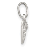 Mini Horse Heart Charm - Sterling Silver