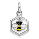 Mini Bee Hive Charm - Sterling Silver