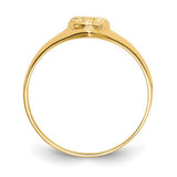 Cross Ring Size 3.5 - 14K Yellow Gold