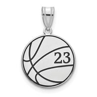 Mini Custom Basketball Charm - Sterling Silver