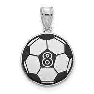 Mini Custom Soccer Charm - Sterling Silver