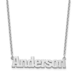 Bold Nameplate Necklace - Sterling Silver