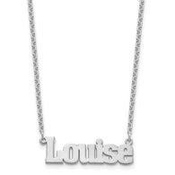 Bold Nameplate Necklace - Sterling Silver