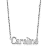 Typography Nameplate Necklace - Sterling Silver