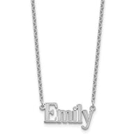 Typography Nameplate Necklace - Sterling Silver