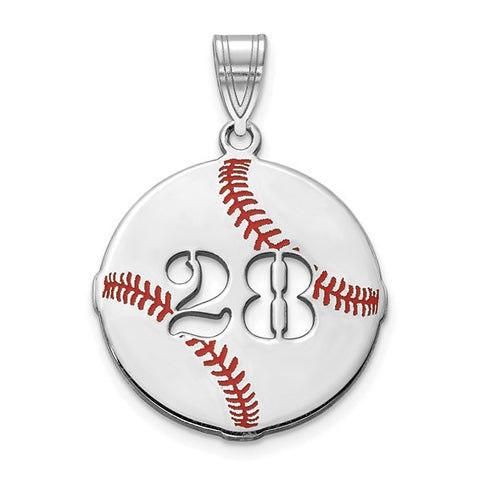 Custom Baseball Charm - Sterling Silver