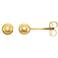 Ball Stud Earrings in 14K Yellow Gold (Available in 3MM or 4MM)