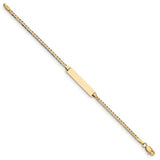 5.5" Baby ID Flat Curb Bracelet - 14K Yellow Gold