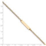5.5" Baby ID Flat Curb Bracelet - 14K Yellow Gold