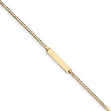 5.5" Baby ID Flat Curb Bracelet - 14K Yellow Gold