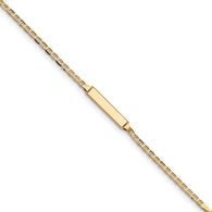 5.5" Baby ID Flat Anchor Bracelet - 14K Yellow Gold