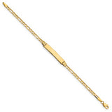 6" Baby ID Figaro Bracelet - 14K Yellow Gold