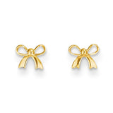 5MM Bow Stud Earrings - 14K Yellow Gold