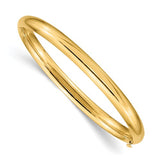 6" Baby Hinged Bangle Bracelet (Available in 14K Yellow or 14K White Gold)