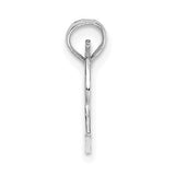 Mini Cheer Megaphone Charm - 14K White Gold