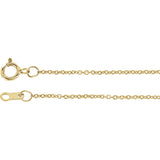 1MM Cable Chain (Available in 12", 14" and 16") - 18K Yellow Gold