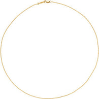 1.5MM Cable Chain (Available in 12", 14" and 16") - 18K Yellow Gold