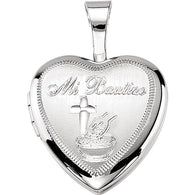 12MM "Mi Bautizo" Baptism Locket - Sterling Silver