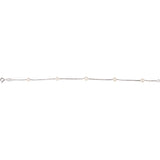 7" Silver and Pearl Anklet - Sterling Silver