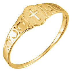 Child's Cross Ring 14K Gold