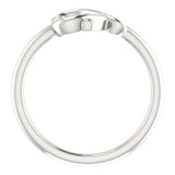 Cross Heart Ring Size 3.5 - Sterling Silver
