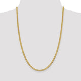 3.7MM Flat Cuban Link Chain (Available in 16", 18", 20" and 24") - 14K Yellow Gold