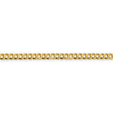 3.7MM Flat Cuban Link Chain (Available in 16", 18", 20" and 24") - 14K Yellow Gold