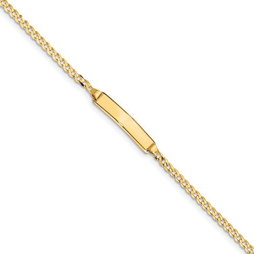 Baby ID Curb Bracelet in 14K Yellow Gold (Available in 5.5" and 6")